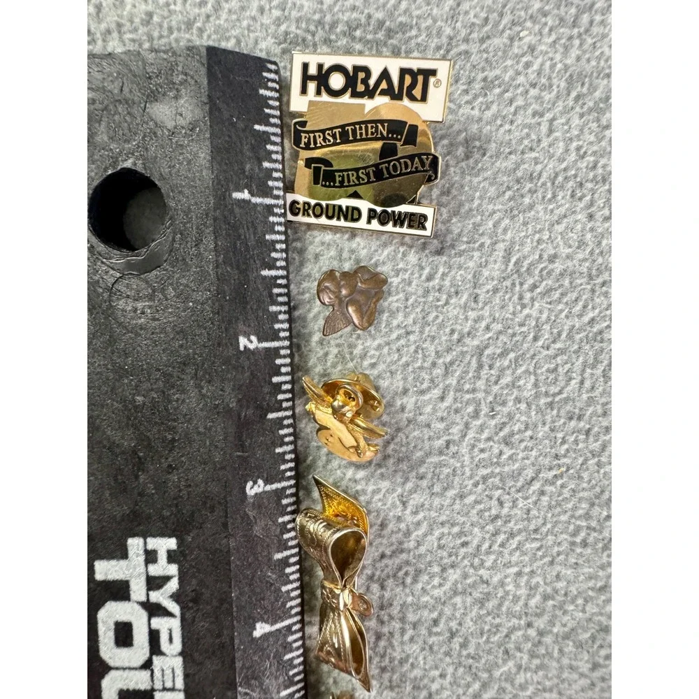 Vintage Hobart Ground Power Pin‎ First Then First Today Gold Tone Enamel